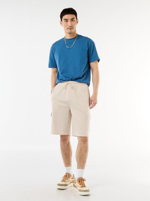 Bermuda de felpa ligera con bolsillos con solapa - Kiabi