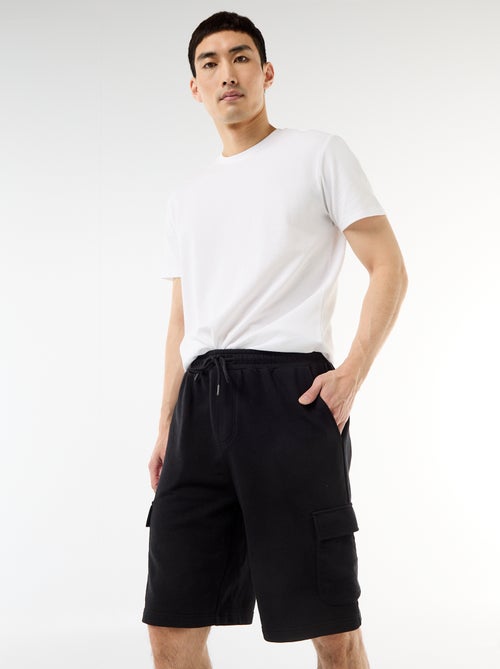 Bermuda de felpa ligera con bolsillos con solapa - Kiabi