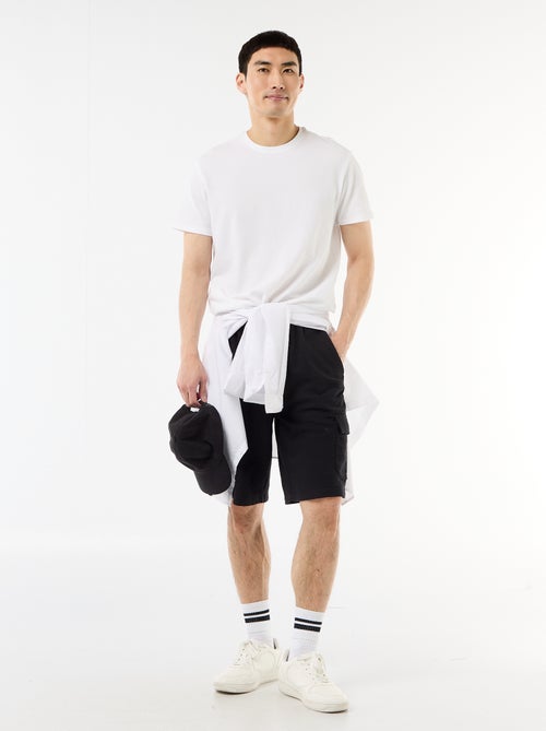 Bermuda de felpa ligera con bolsillos con solapa - Kiabi