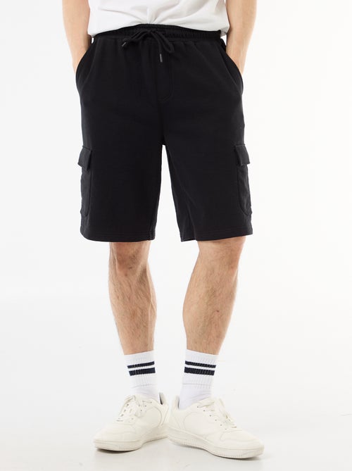 Bermuda de felpa ligera con bolsillos con solapa - Kiabi