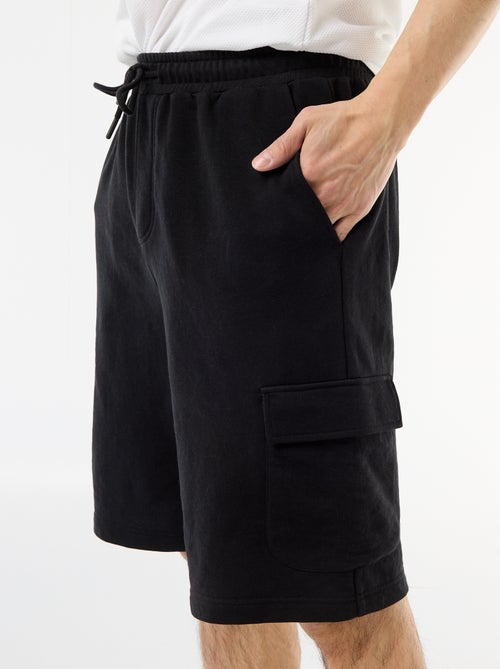 Bermuda de felpa ligera con bolsillos con solapa - Kiabi