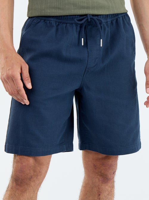 Bermuda de felpa ligera con cordones ajustables - Kiabi