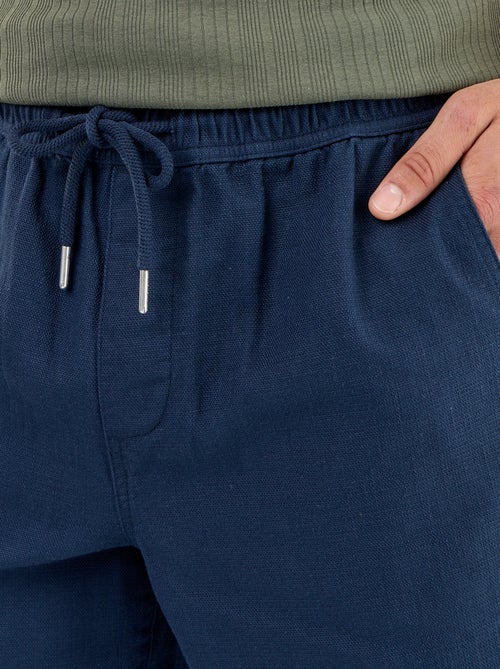 Bermuda de felpa ligera con cordones ajustables - Kiabi