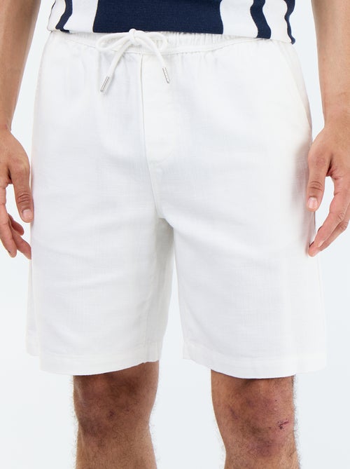 Bermuda de felpa ligera con cordones ajustables - Kiabi