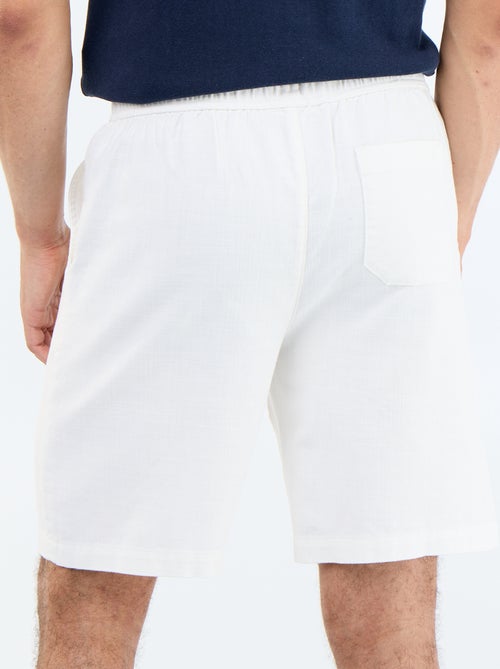 Bermuda de felpa ligera con cordones ajustables - Kiabi