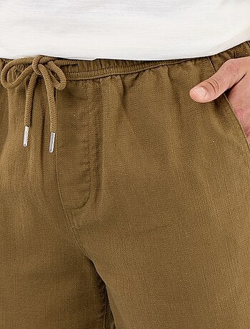 Bermuda de felpa ligera con cordones ajustables