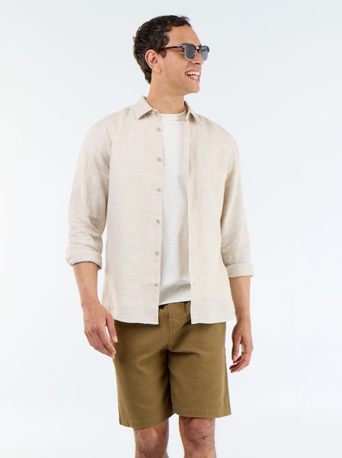 Bermuda de felpa ligera con cordones ajustables - Kiabi