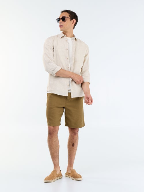 Bermuda de felpa ligera con cordones ajustables - Kiabi