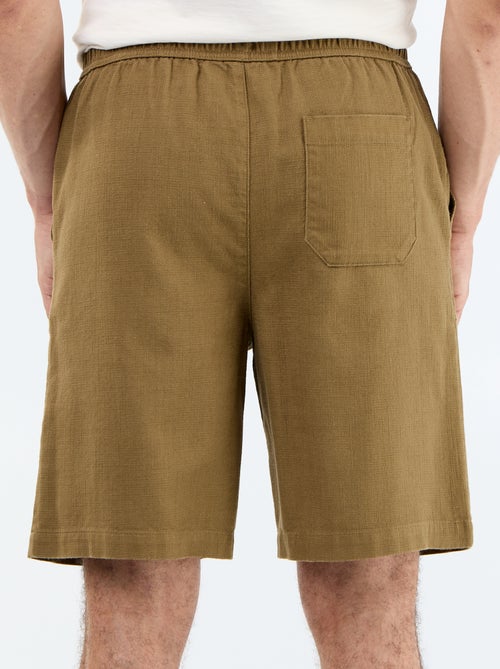 Bermuda de felpa ligera con cordones ajustables - Kiabi