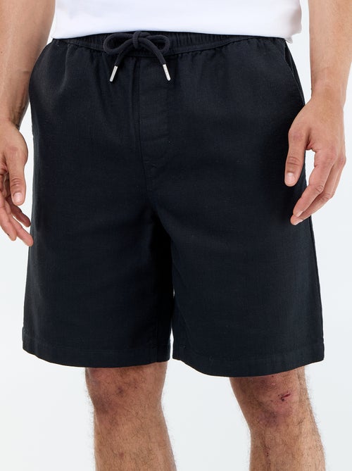 Bermuda de felpa ligera con cordones ajustables - Kiabi