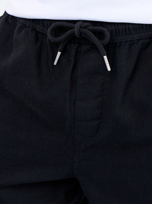 Bermuda de felpa ligera con cordones ajustables - Kiabi