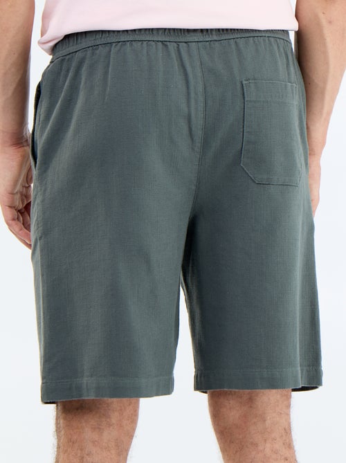 Bermuda de felpa ligera con cordones ajustables - Kiabi