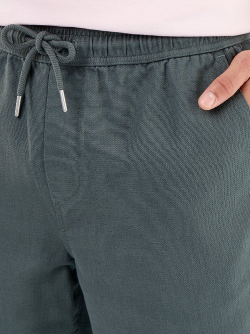 Bermuda de felpa ligera con cordones ajustables - Kiabi