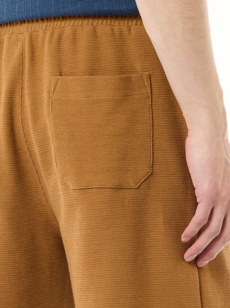 Bermuda de felpa ligera (felpa) Beige - Kiabi