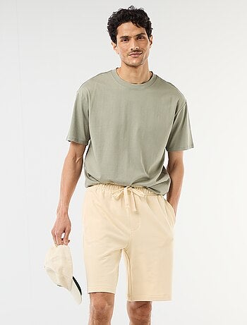 Bermuda de felpa ligera liso