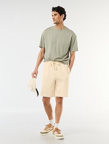 Bermuda de felpa ligera liso