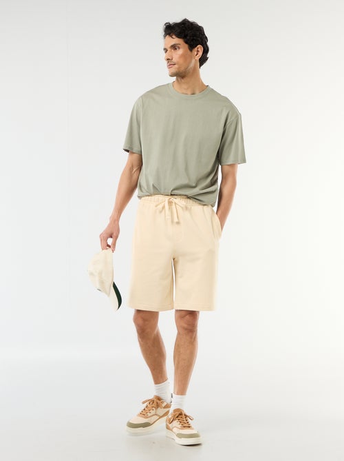 Bermuda de felpa ligera liso - Kiabi