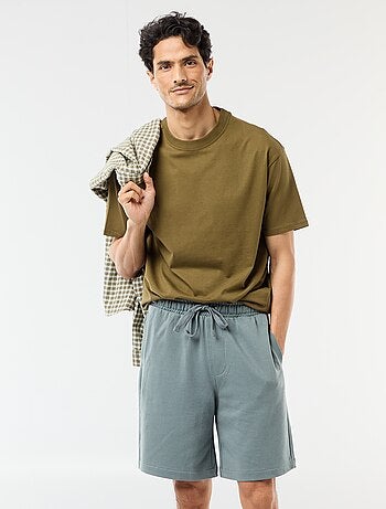 Bermuda de felpa ligera liso