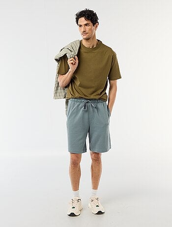 Bermuda de felpa ligera liso