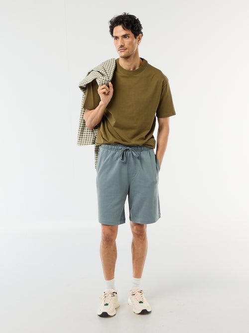 Bermuda de felpa ligera liso - Kiabi