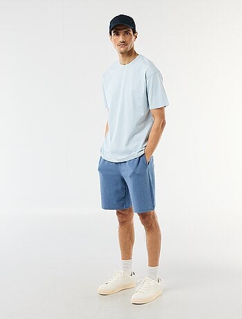 Bermuda de felpa ligera liso