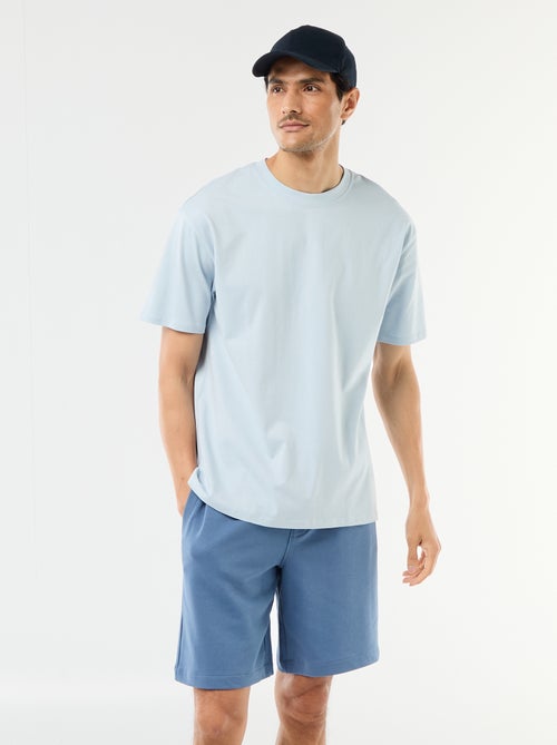 Bermuda de felpa ligera liso - Kiabi