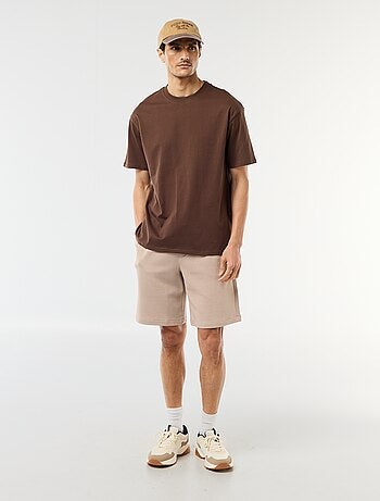 Bermuda de felpa ligera liso