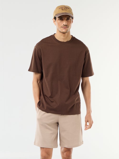 Bermuda de felpa ligera liso - Kiabi