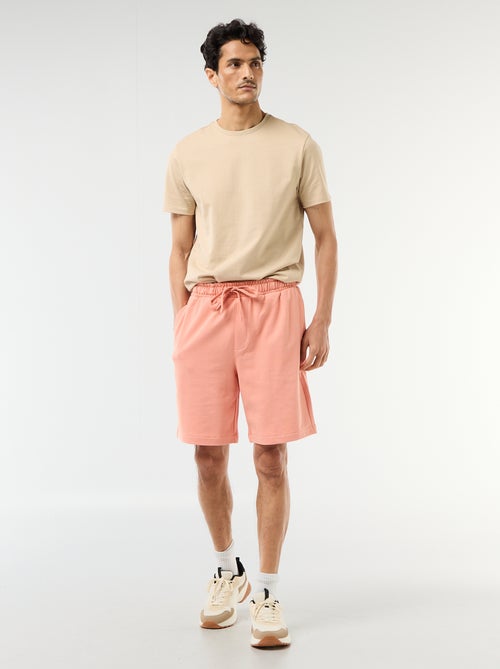 Bermuda de felpa ligera liso - Kiabi