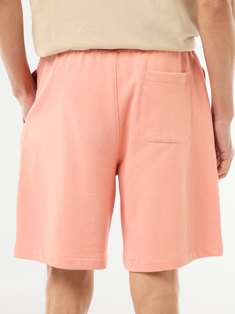 Bermuda de felpa ligera liso Naranja - Kiabi