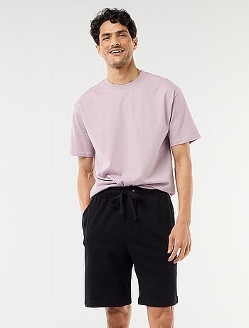Bermuda de felpa ligera liso