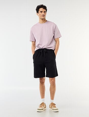 Bermuda de felpa ligera liso