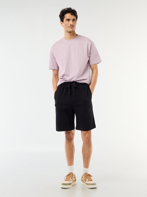 Bermuda de felpa ligera liso - Kiabi