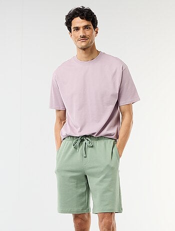 Bermuda de felpa ligera liso