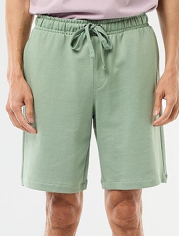 Bermuda de felpa ligera liso