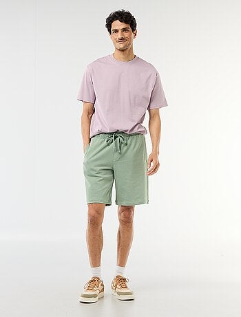 Bermuda de felpa ligera liso