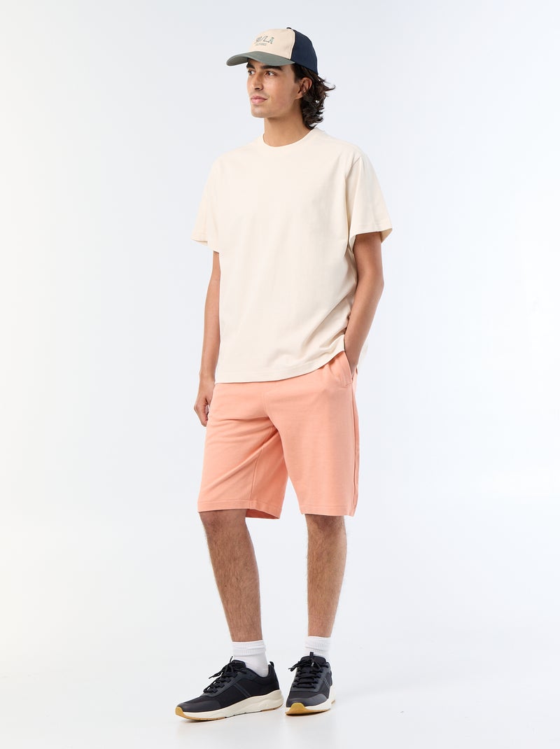 Bermuda de felpa Naranja - Kiabi