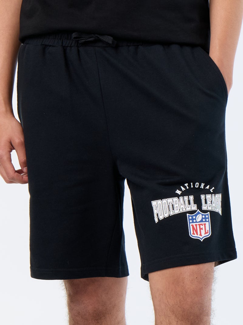 Bermuda de felpa 'NFL' Negro - Kiabi