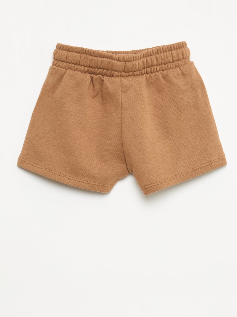 Bermuda de felpa perchada Beige - Kiabi