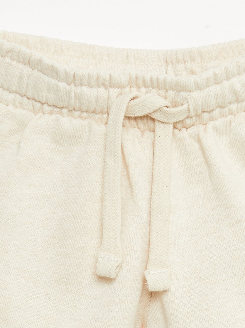 Bermuda de felpa perchada Beige - Kiabi