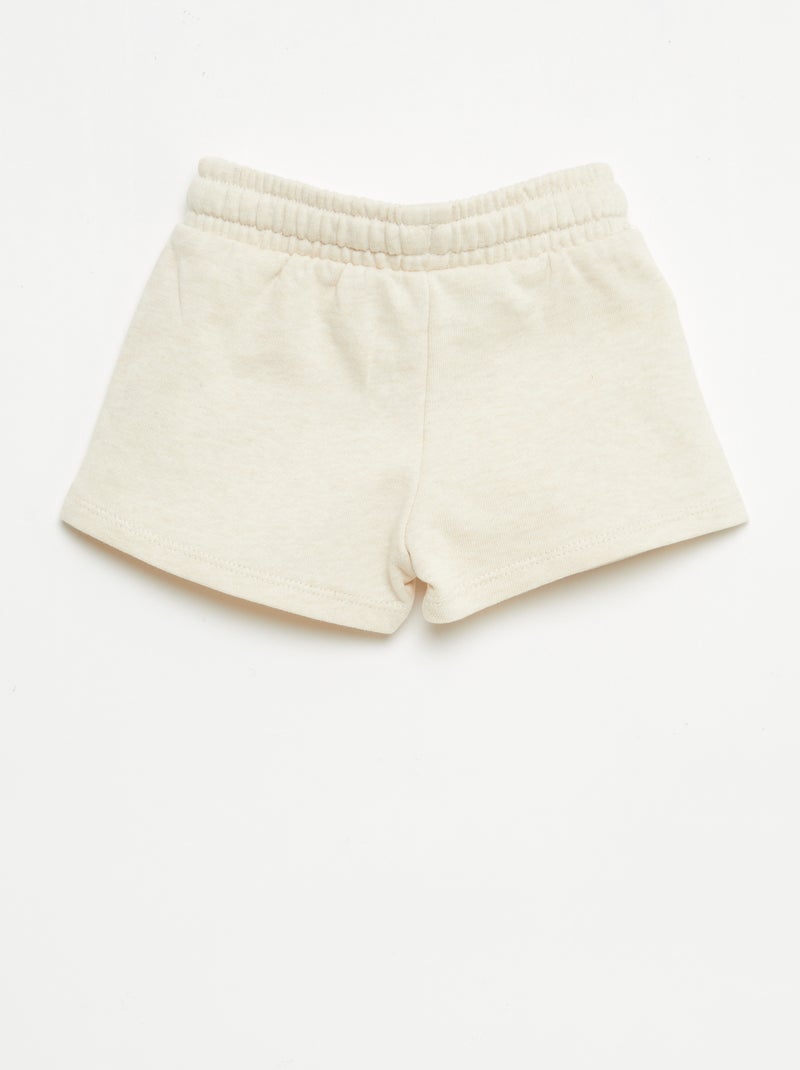 Bermuda de felpa perchada Beige - Kiabi