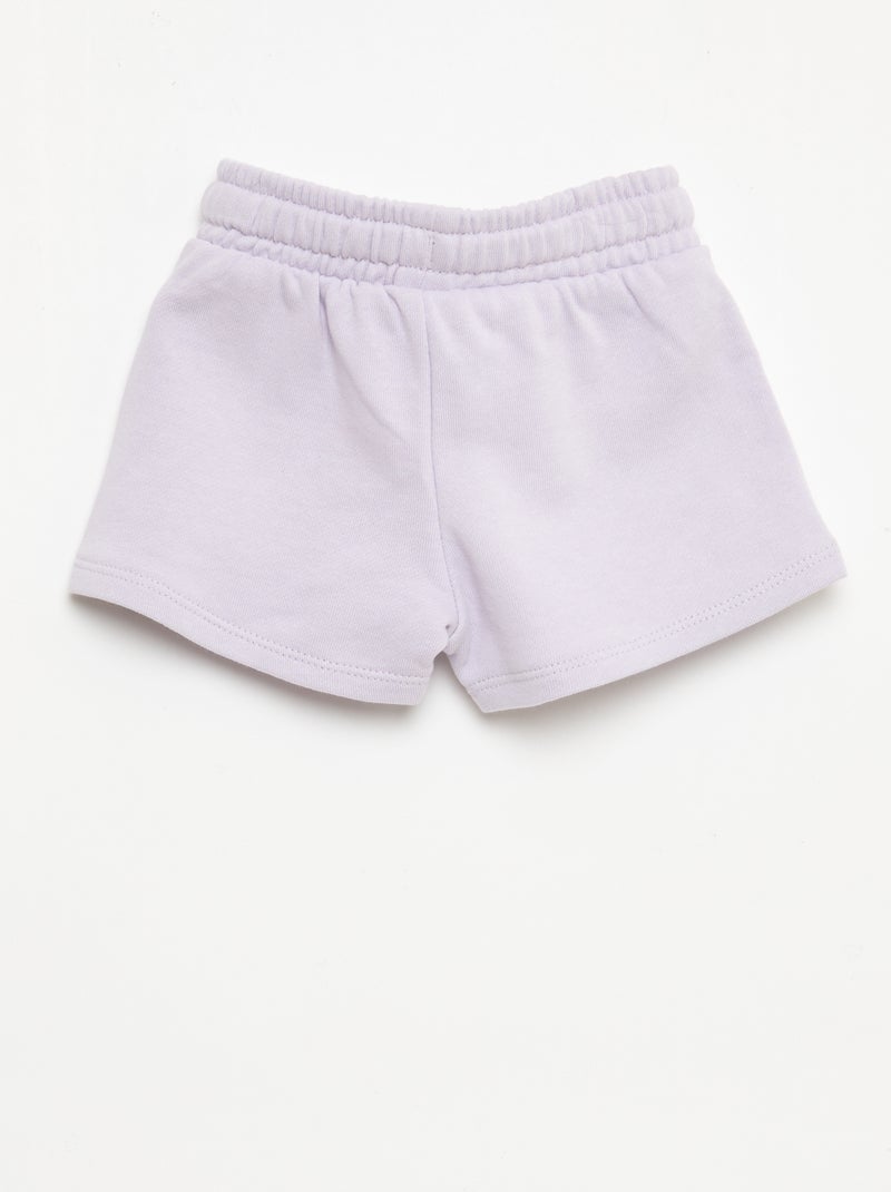 Bermuda de felpa perchada Morado - Kiabi