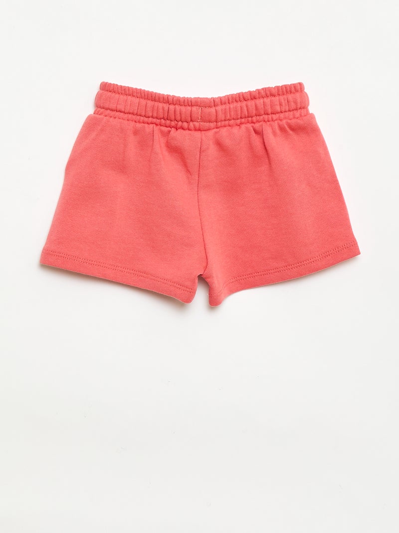 Bermuda de felpa perchada Naranja - Kiabi