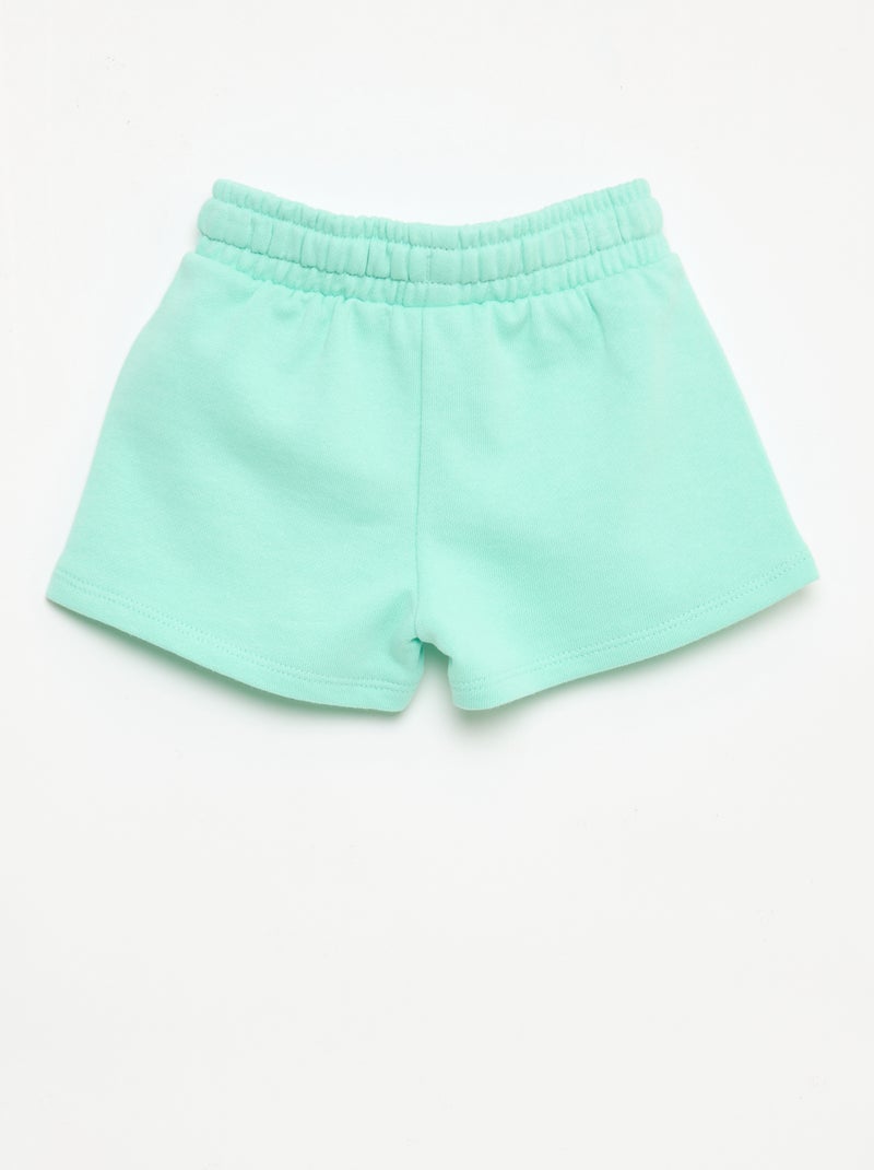 Bermuda de felpa perchada Verde - Kiabi