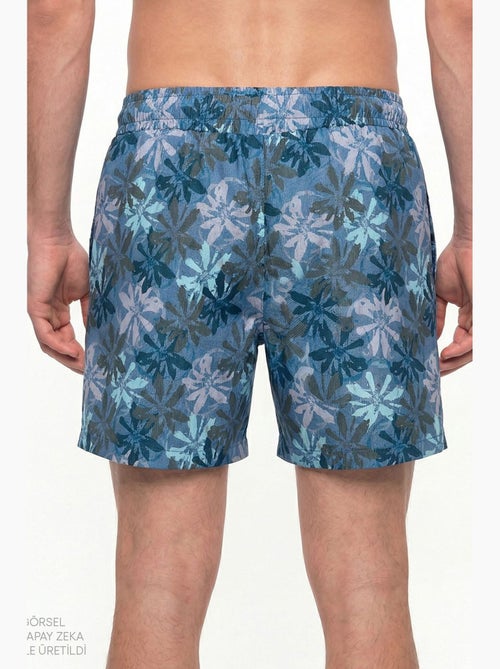 Bermuda de hombre calm con estampado floral y marino penti - Kiabi Bermuda de hombre calm con estampado floral y marino penti - Kiabi