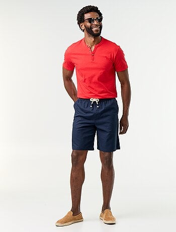 Bermuda de lino mezclado