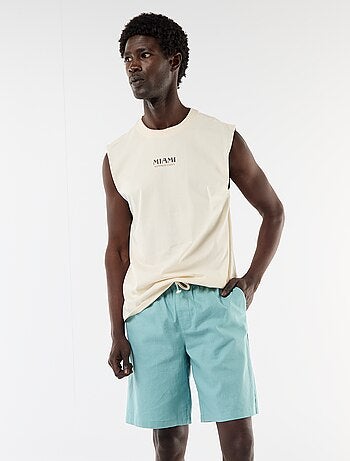 Bermuda de lino mezclado