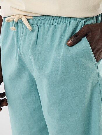 Bermuda de lino mezclado