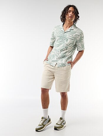 Bermuda de lino mezclado