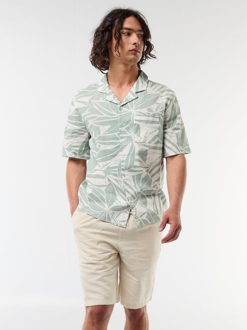 Bermuda de lino mezclado - Kiabi